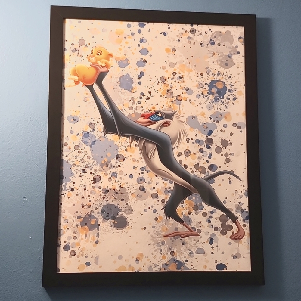 Disney's The Lion King Inspired Rafiki and Simba Framed Canvas Art